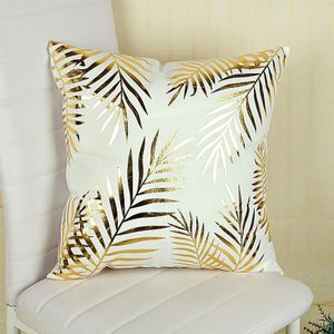 Mode bruinen gouden gedrukte kussen Cover Sofa Seat kussensloop  grootte: 45 * 45cm