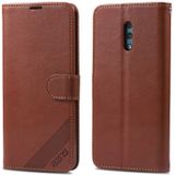 Voor OPPO K3 / Realme X AZNS Sheepskin Texture Horizontale Flip Lederen Case met Holder & Card Slots & Wallet(Brown)