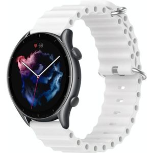 Voor Amazfit GTR 3 22mm Ocean Style siliconen effen kleur horlogeband