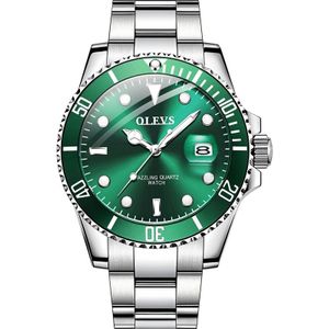OLEVS 5885 Mannen Fashion Waterproof Luminous Quartz Watch (Groen)