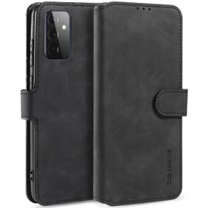 Voor de Samsung Galaxy A72 5G DG. MING Retro Oil Side Horizontale Flip Leather Case met Holder & Card Slots & Wallet(Black)