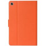 Voor Samsung Galaxy Tab A8 10.5 2021 Pure Color Lederen Tablet Case (Oranje)