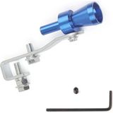 Universele aluminium Turbo geluid uitlaatdemper pipe Whistle auto/motorfiets Simulator Whistler  grootte: S  buiten diameter: 20mm (blauw)