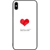 Colorful Painted Glass Phone Case For iPhone XS Max(Red Heart)