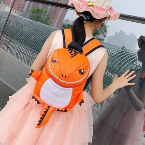 Cartoon School Bag Dinosaur Backpack For Children(Orange)
