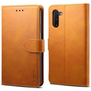 For Galaxy Note 10+ GUSSIM Business Style Horizontal Flip Leather Case with Holder & Card Slots & Wallet(Khaki)
