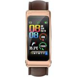 K20 1 14 inch lederen band oortelefoon afneembaar leven waterdicht smartwatch ondersteuning Bluetooth-oproep