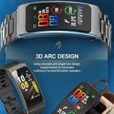 K20 1 14 inch lederen band oortelefoon afneembaar leven waterdicht smartwatch ondersteuning Bluetooth-oproep