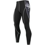 Mens Tight Sweatpants Quick Dry Cycling Long Pants  Size: S(Wolf Printing)