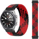 Voor Samsung Galaxy Watch Active / Active2 40mm / Active2 44mm Verstelbare Nylon Gevlochten Elasticiteit Vervanging Riem Horlogeband  Grootte: 165mm (rood zwart)