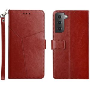 Voor Samsung Galaxy S22+ y Stitching horizontale flip lederen telefoonhoesje