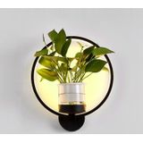 18W warme licht plant LED-wandlamp modern minimalistisch interieur balkon wandlamp zonder planten (3028 zwarte doos)