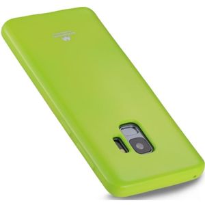 MERCURY GOOSPERY PEARL JELLY serie voor Galaxy S9 TPU volledige beschermende rug dekken Case(Green)