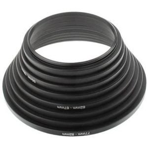 49mm - 82mm lens stepping ring  omvatten 8 lens stepping ringen (49mm - 52mm  52mm - 55mm  55mm - 58mm  58mm - 62mm  62mm - 67mm  67mm - 72mm  72mm - 77mm  77mm - 82mm)