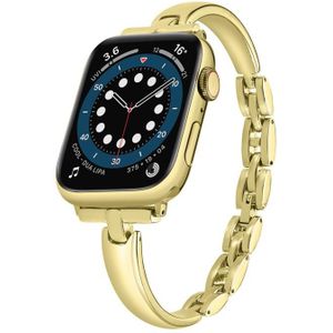 Armband Ketting Metalen horlogeband voor Apple Watch Series 8&7 41mm / SE 2&6&SE&5&4 40mm / 3&2&1 38mm (Goud)