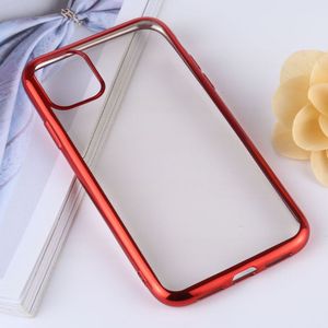 Transparante TPU anti-drop en waterdichte mobiele telefoon beschermende case voor iPhone 11 Pro (rood)