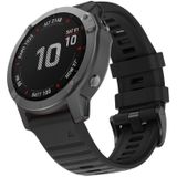 Voor Garmin Fenix 6 22mm Siliconen Smart Watch Vervanging strap Polsbandje(Zwart)