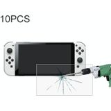 For Nintendo Switch OLED 10 PCS 0.26mm 9H 2.5D Tempered Glass Film