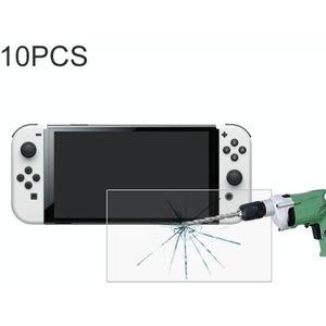 For Nintendo Switch OLED 10 PCS 0.26mm 9H 2.5D Tempered Glass Film