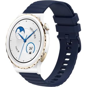 Voor Huawei Watch GT3 Pro 43 mm 20 mm golvend puntpatroon effen kleur siliconen horlogeband