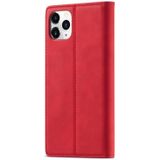 Lc. IMEEKE Sterk magnetisme Ultradun horizontaal flip schokbestendige matte TPU + PU lederen hoes met houder & kaartslots & portemonnee voor iPhone 11 Pro(Rood)