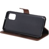 Voor Samsung Galaxy A31 Classic Calf Texture PU + TPU Horizontale Flip Lederen case  met Holder & Card Slots & Wallet(Brown)