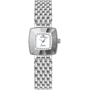 BS Bee Sister FA1197 vierkante wijzerplaat roestvrijstalen riem dames eenvoudig horloge