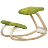 Ergonomische knielende stoel kruk thuiskantoor meubilair ergonomische schommel houten knielende stoel (licht groen)