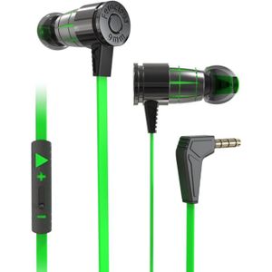 PLEXTONE G25 3.5 mm gaming headset in-ear bedrade magnetische stereo met Mic (groen)