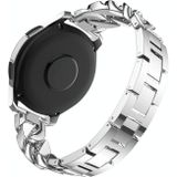 Voor Garmin Vivoactive 4 / Venu 2 22mm Universele Single Row Diamonds Denim Ketting Vervanging Horlogeband (Zilver)