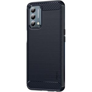 For Oneplus Nord N200 5G MOFI Gentleness Series Brushed Texture Carbon Fiber Soft TPU Phone Case(Blue)