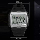 Syneke 9021 Square Sarge Screen Display Lichtgevende Multifunctionele Outdoor Mannen Sport Horloge Digitaal Horloge (Goud)