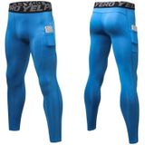 Running Training Sweat Wicking Stretch Panty's met zak (kleur: blauwe maat: S)