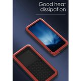 Voor Samsung Galaxy A41 LOVE MEI Metal Schokbestendig Waterdicht Stofdicht Beschermhoesje met Glas (Rood)