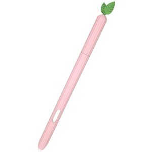 For Samsung Galaxy Tab S6 Lite P610 / P615 Fruit and Vegetable Shape Stylus Silicone Protective Case(Peach)