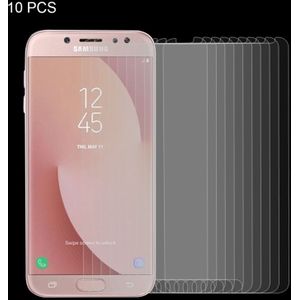 10 stuks voor Galaxy J7 (2017) (Amerikaanse versie) 0.3mm 9H oppervlaktehardheid 2.5D Explosieveilig niet-volledig scherm getemperd glas scherm Film