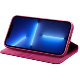 Qialino Business Horizontal Flip Lederen Case met Houder & Card Slots & Portemonnee voor iPhone 13 Pro Max (Rose Red)