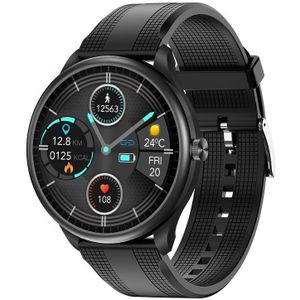 M3 1.28 inch TFT kleurscherm Smart horloge  ondersteuning Bluetooth -oproep/lichaamstemperatuurbewaking  stijl: zwarte siliconenband