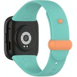 Voor Redmi Watch 3 Nail Button siliconen horlogeband (cyaan + oranje)