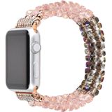Voor Apple Watch 5 & 4 44mm / 3 & 2 & 1 42mm Pearl Crystal Watchband(Crystal Pink)