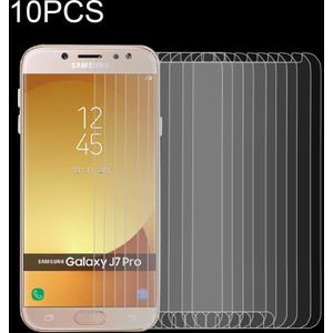 10 stuks voor Galaxy J7 (2017) (EU versie) 0 26 mm 9H oppervlaktehardheid 2.5D Explosieveilig niet-volledig scherm getemperd glas scherm Film