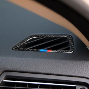 Driekleur Carbon Fiber auto instrument luchtuitlaat decoratieve sticker voor BMW 5 serie F07 5GT 535i 2010-2016