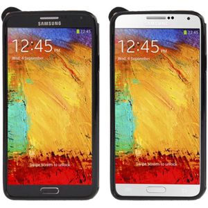 Kruis structuur lederen + TPU hoesje met opbergruimte voor pinpassen opberg vakjes & Lanyard voor Samsung Galaxy Note III / N9000 (zwart)