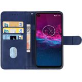 Voor Motorola One Action lederen telefoonhoes