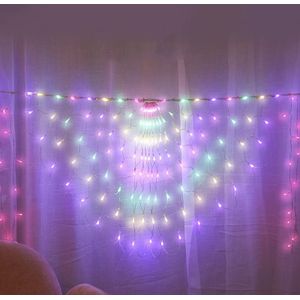 Peacock Lights LED Fishing Net Lights Outdoor Waterproof String Lights Holiday Decoration Lights  EU Plug (Kleurrijk Licht)