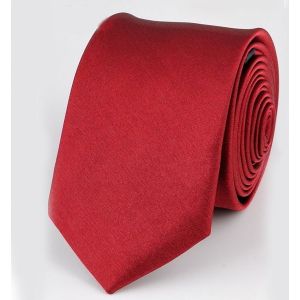 Mannen smalle casual pijl skinny stropdas slanke stropdas (wijn rood)
