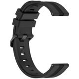 Voor Garmin Vivomove Sport 20 mm concave gestreepte siliconen horlogeband