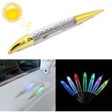 Auto Solar Shark Gill Waarschuwingslampjes Auto Deur Anti-botsing Rear-end Collision LED Dlashing Lamp  Mode: Constant Bright + Knipperen (Goud)