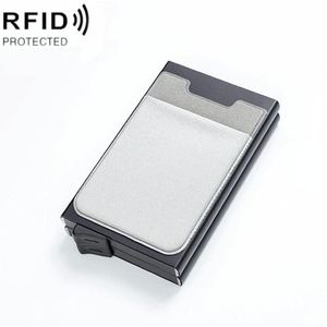 RFID Aluminiumlegering Anti-Degaussing Coin Card Holder (Black Silver)