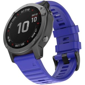 Voor Garmin Fenix 6X 26mm Siliconen Smart Watch Vervanging strap Polsbandje (Sapphire Blue)